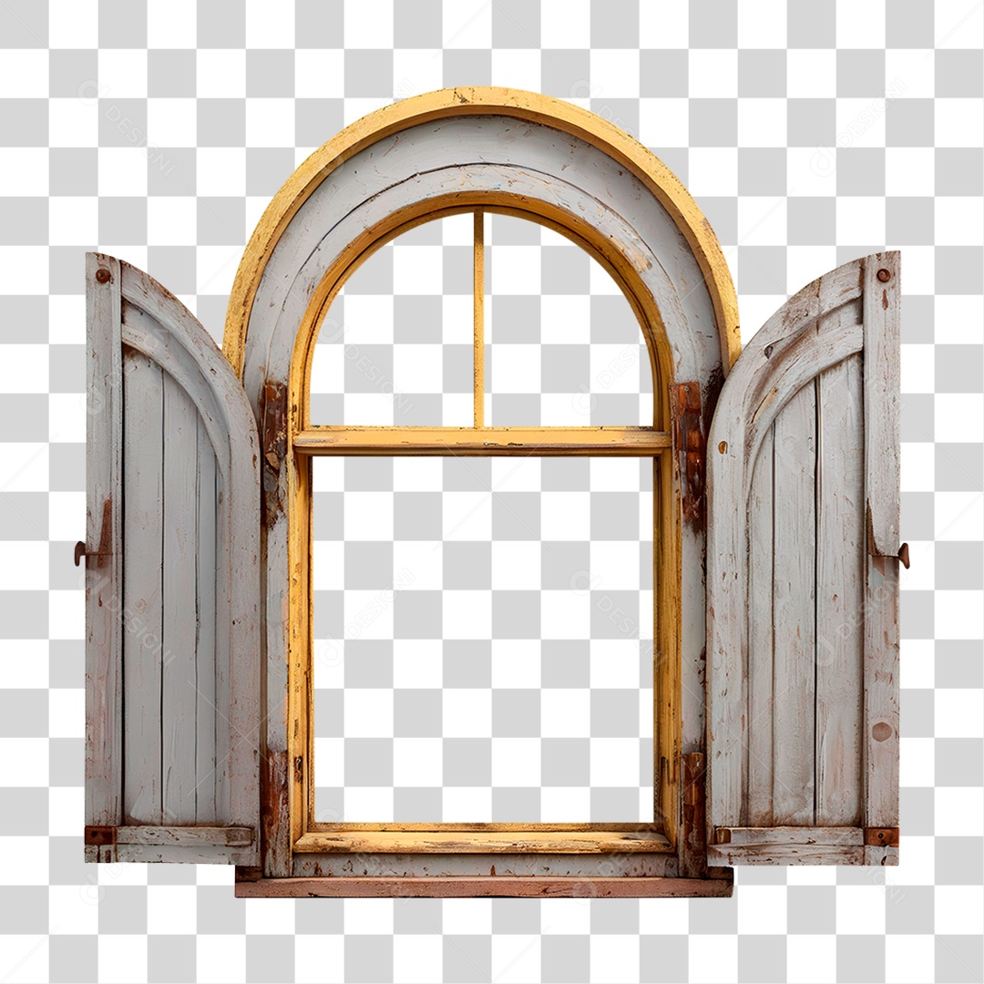 Janela de Madeira PNG Transparente