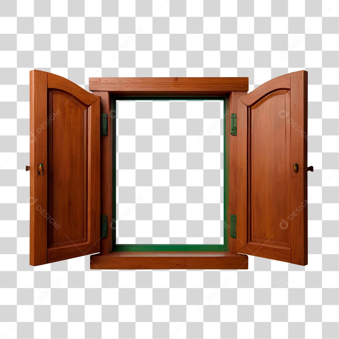 Janela de Madeira PNG Transparente
