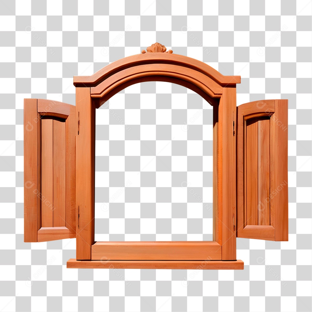 Janela de Madeira PNG Transparente
