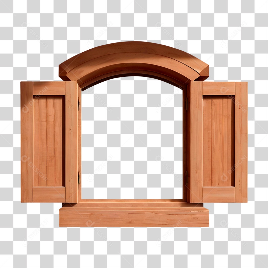 Janela de Madeira PNG Transparente