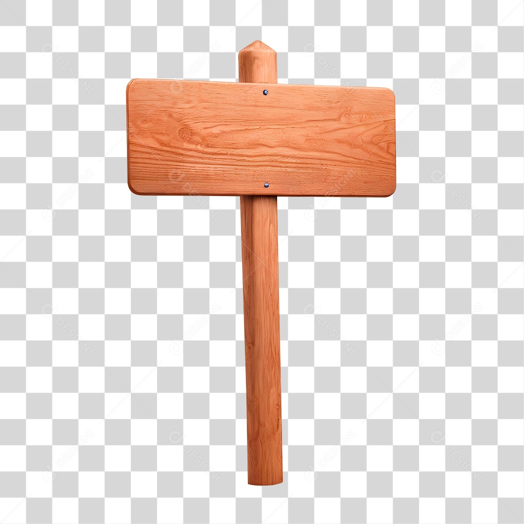 Placa de Madeira PNG Transparente