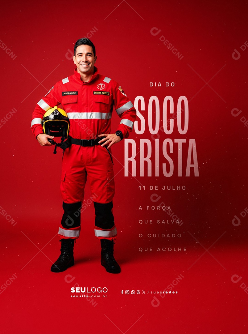 Dia do Socorrista 11 de Julho Social Media PSD Editável