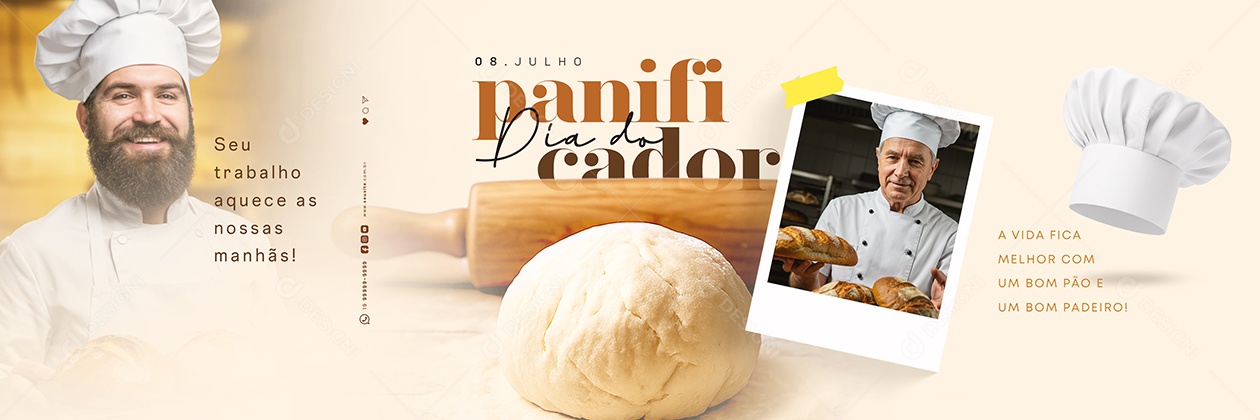 Carrossel Dia do Panificador 08 de Julho Social Media PSD Editável