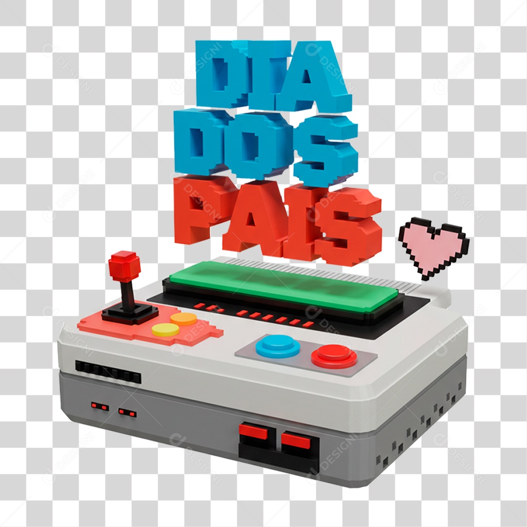 Selo 3D Dia dos Pais para Composição PNG Transparente