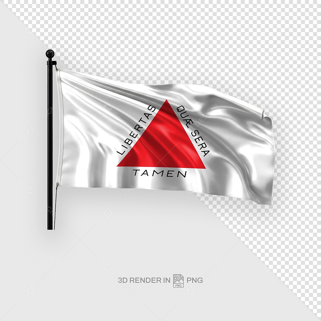 Bandeira De Minas Gerais Elemento 3D Para Composição PSD