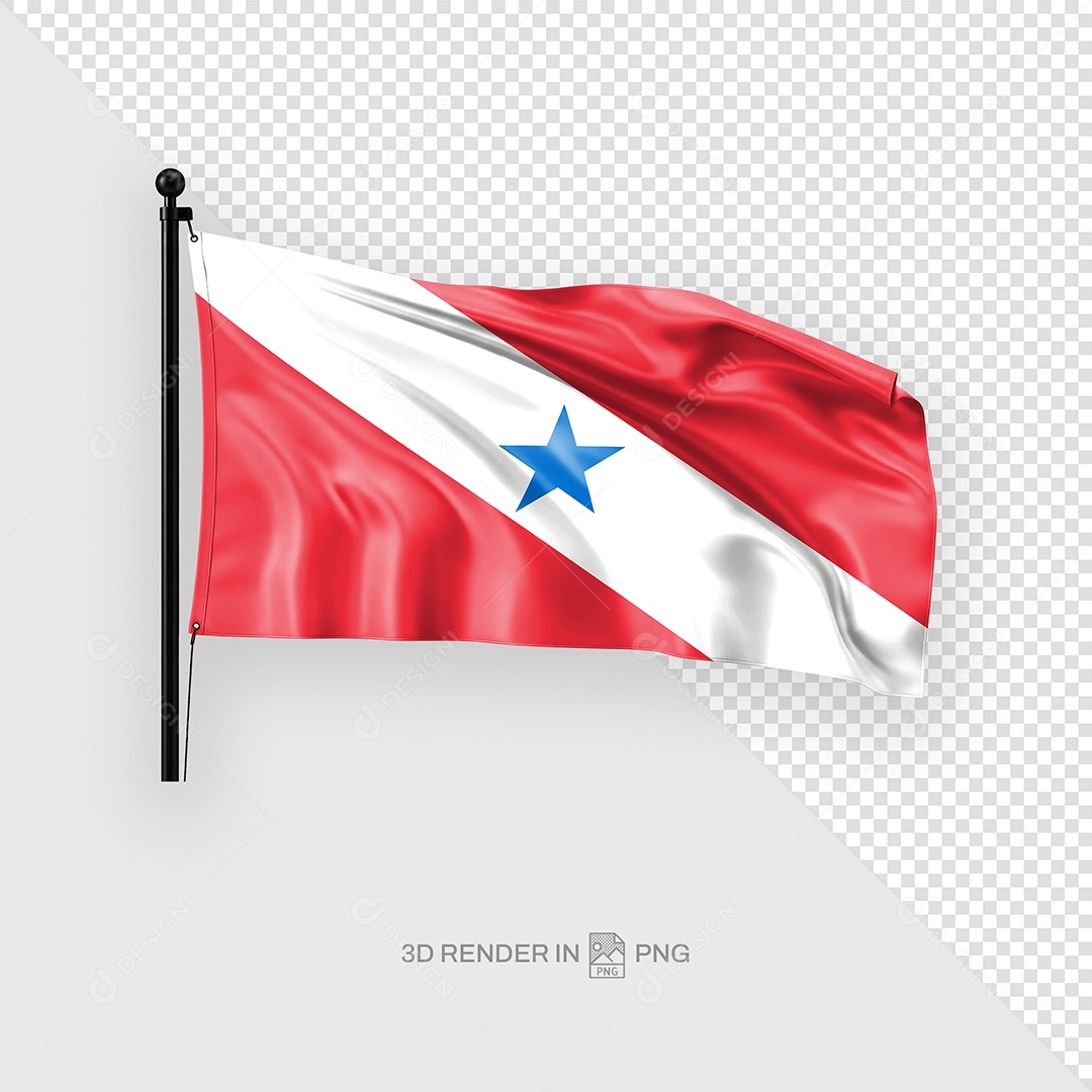 Bandeira Do Pará Elemento 3D Para Composição PSD