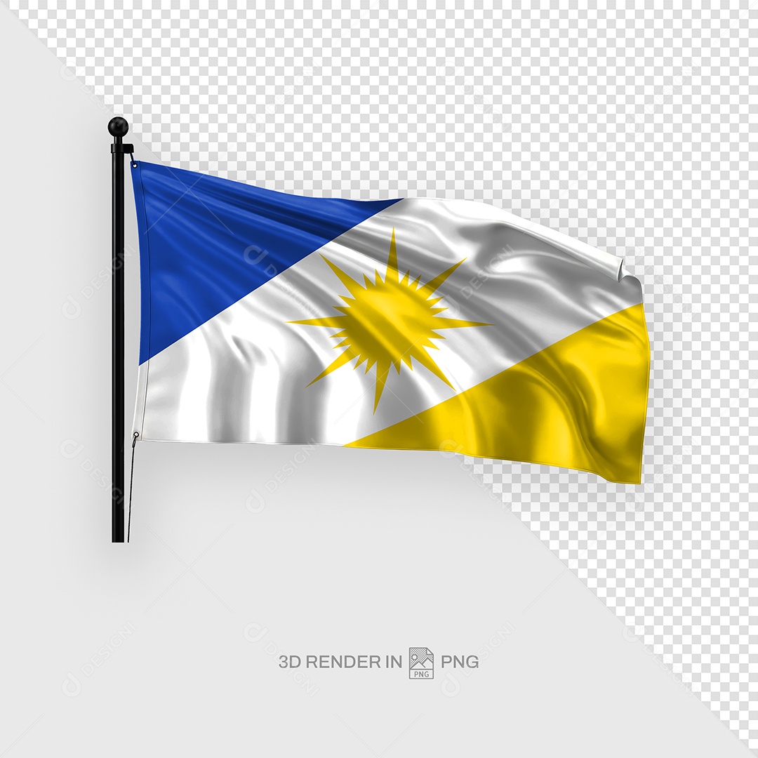 Bandeira Do Tocantins Elemento 3D Para Composição PSD