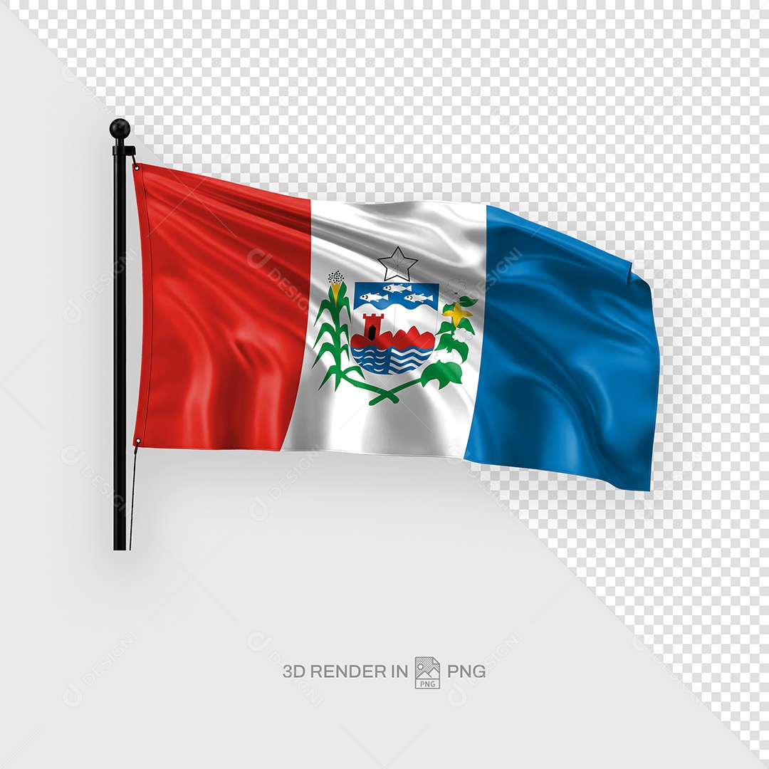 Elemento 3D Bandeira De Alagoas Para Composição PSD
