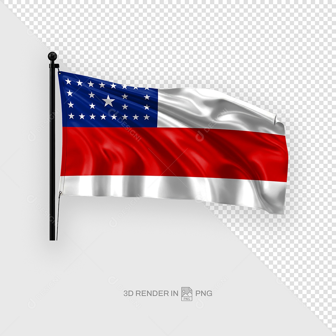 Elemento 3D Bandeira De Amazonas Para Composição PSD