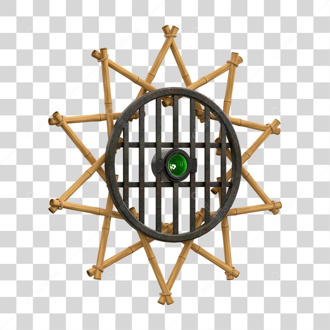 Painel de Bambu Lâmpadas PNG Transparente