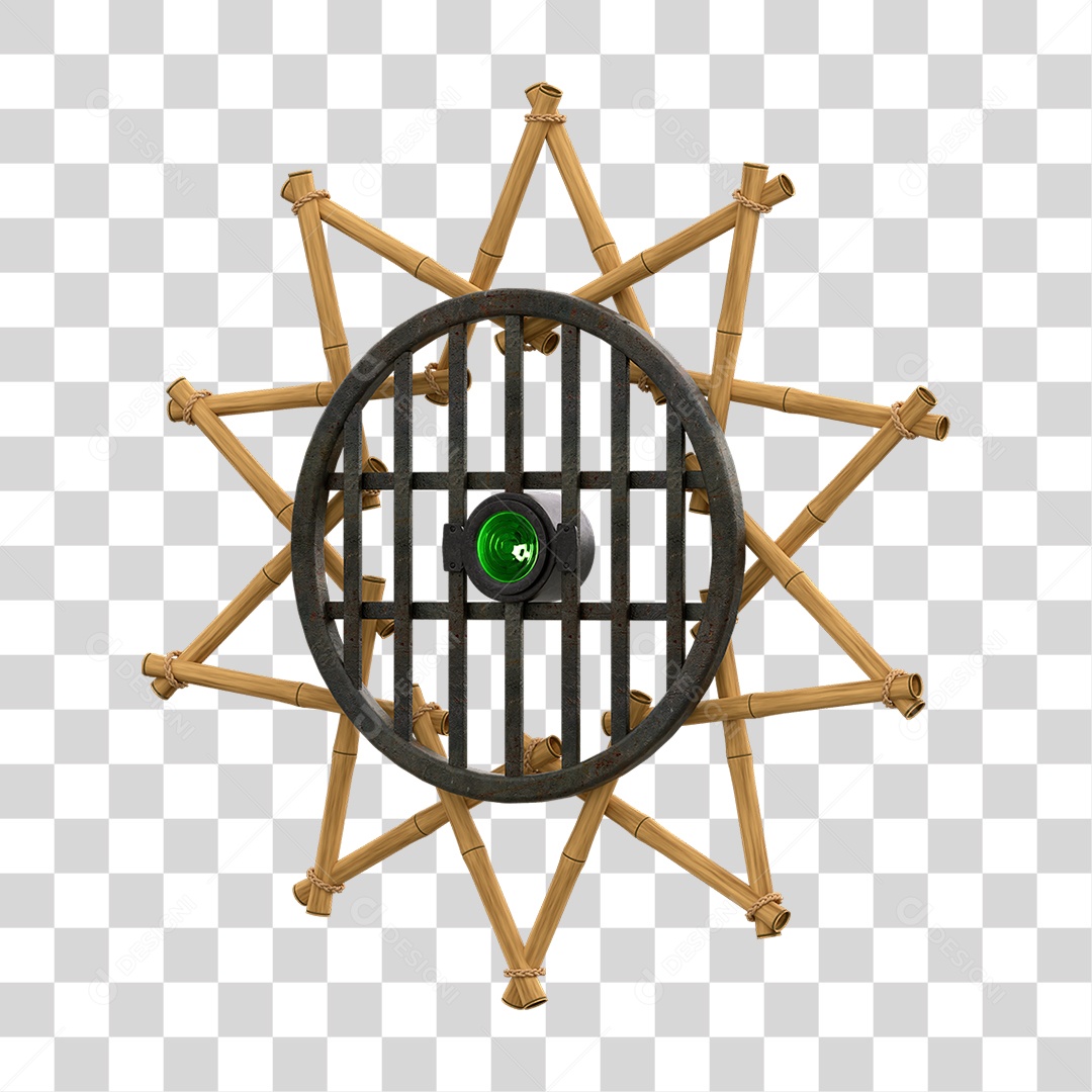 Painel de Bambu Lâmpadas PNG Transparente