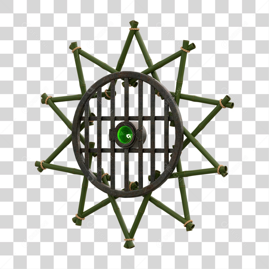 Painel de Bambu Lâmpadas PNG Transparente