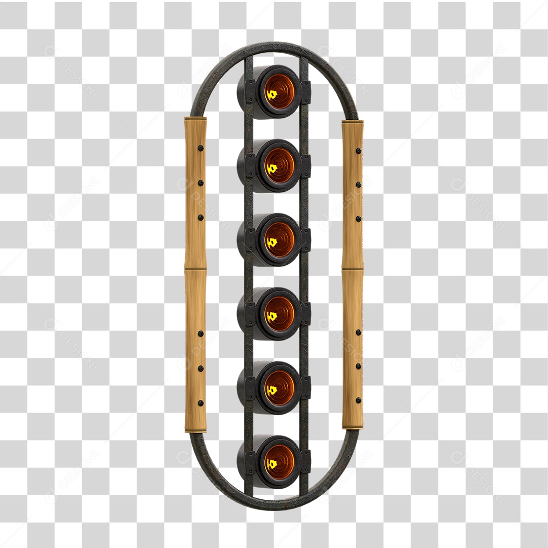 Painel de Bambu Lâmpadas PNG Transparente