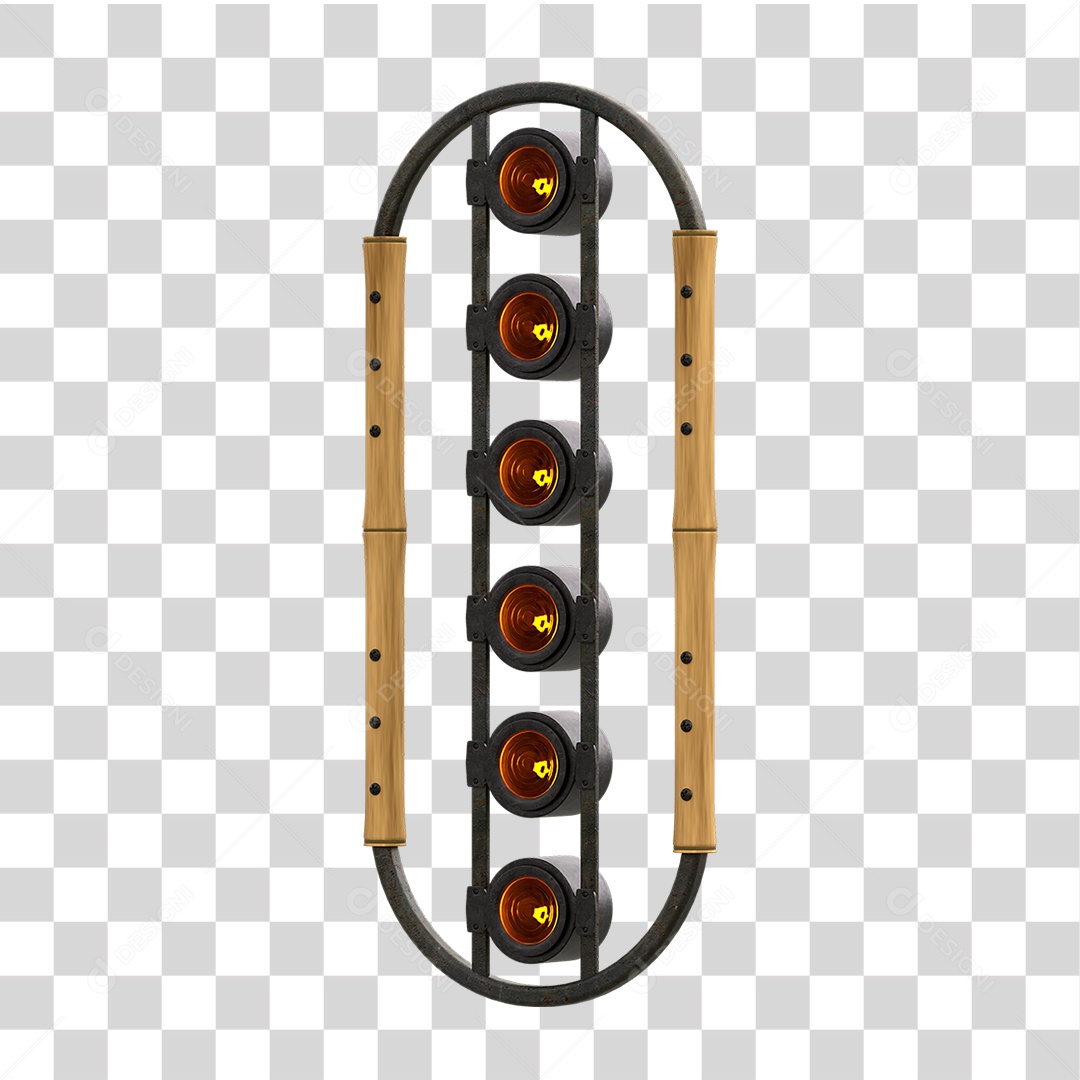 Painel de Bambu Lâmpadas PNG Transparente