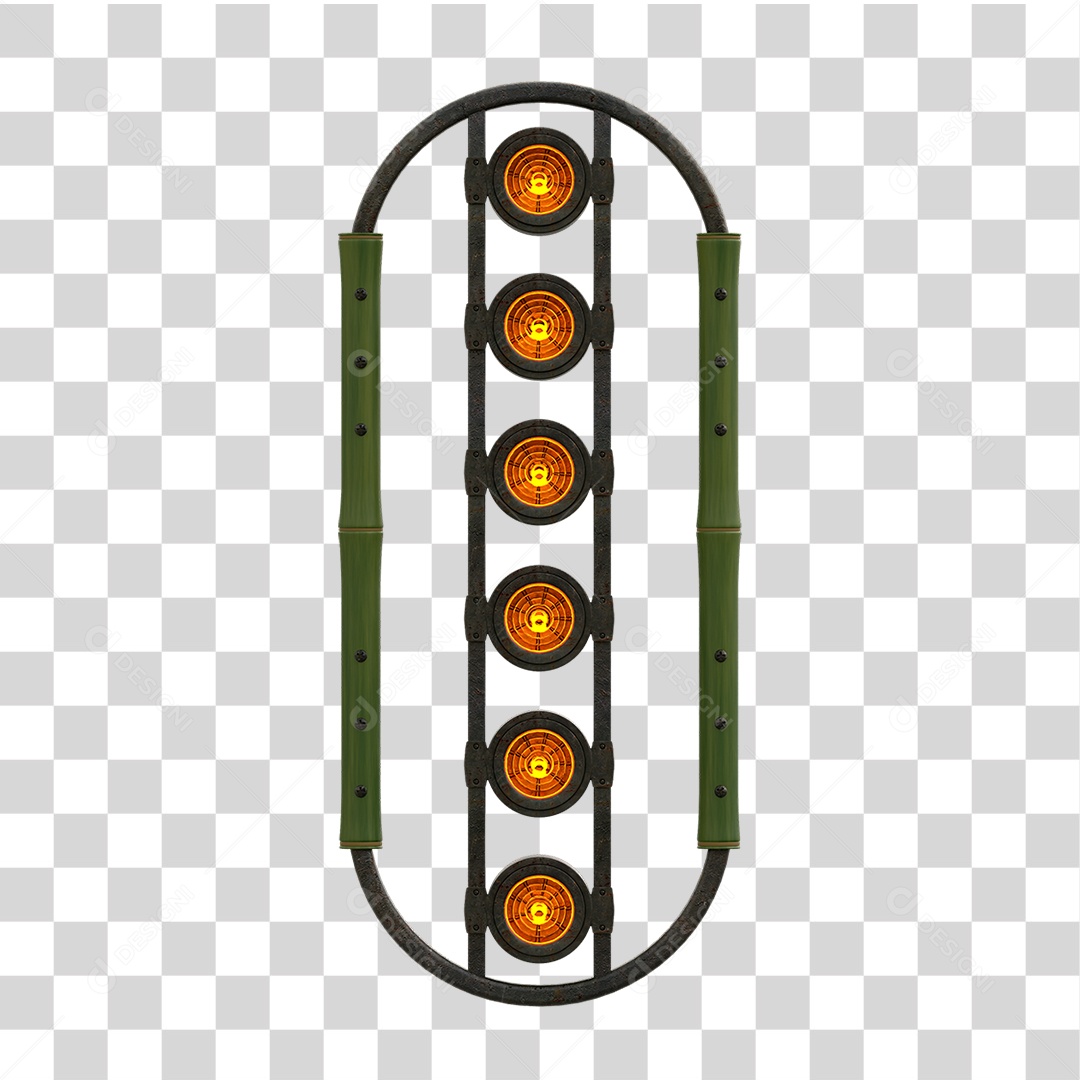 Painel de Bambu Lâmpadas PNG Transparente