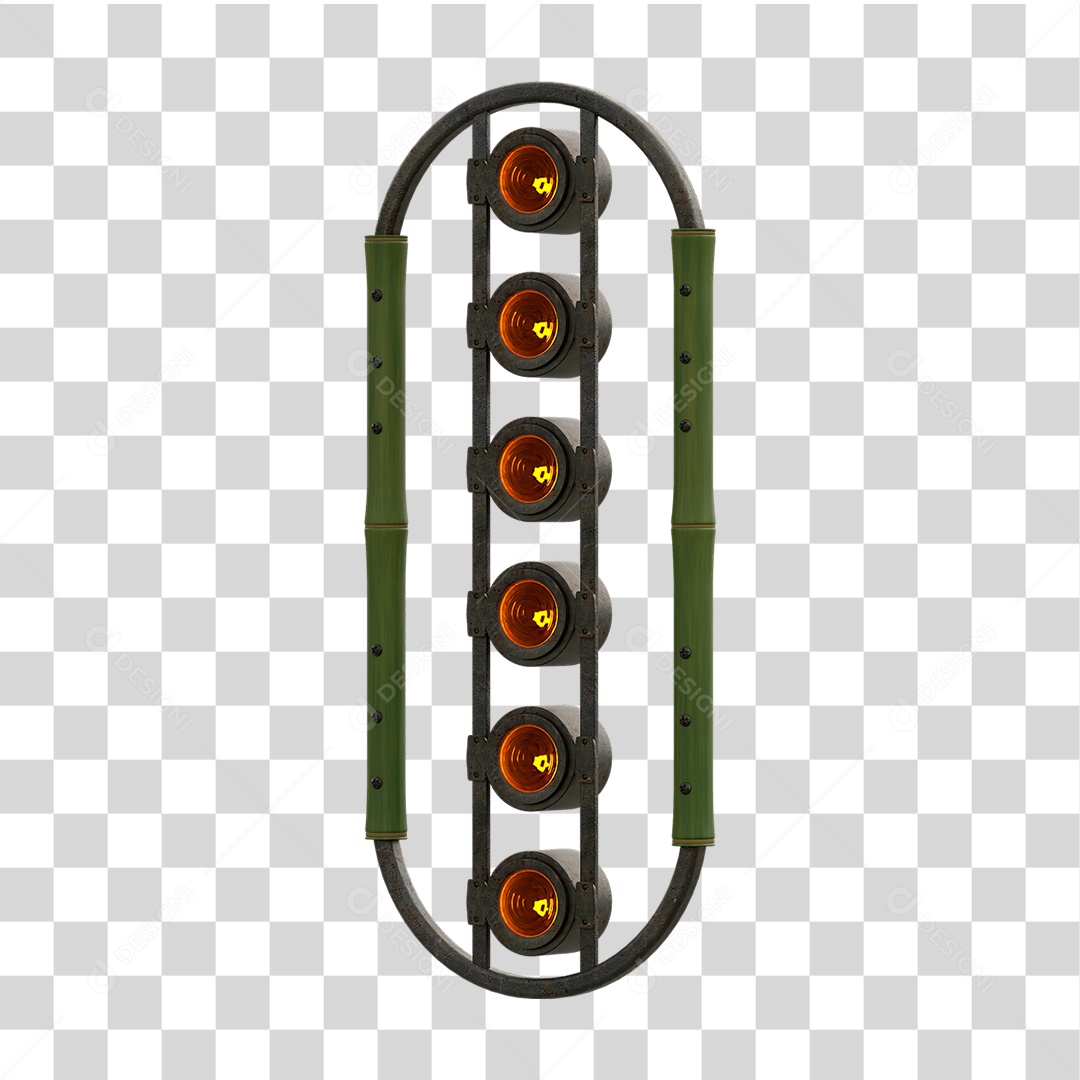 Painel de Bambu Lâmpadas PNG Transparente