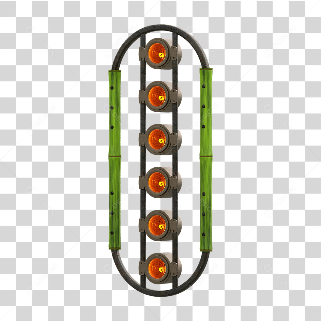 Painel de Bambu Lâmpadas PNG Transparente