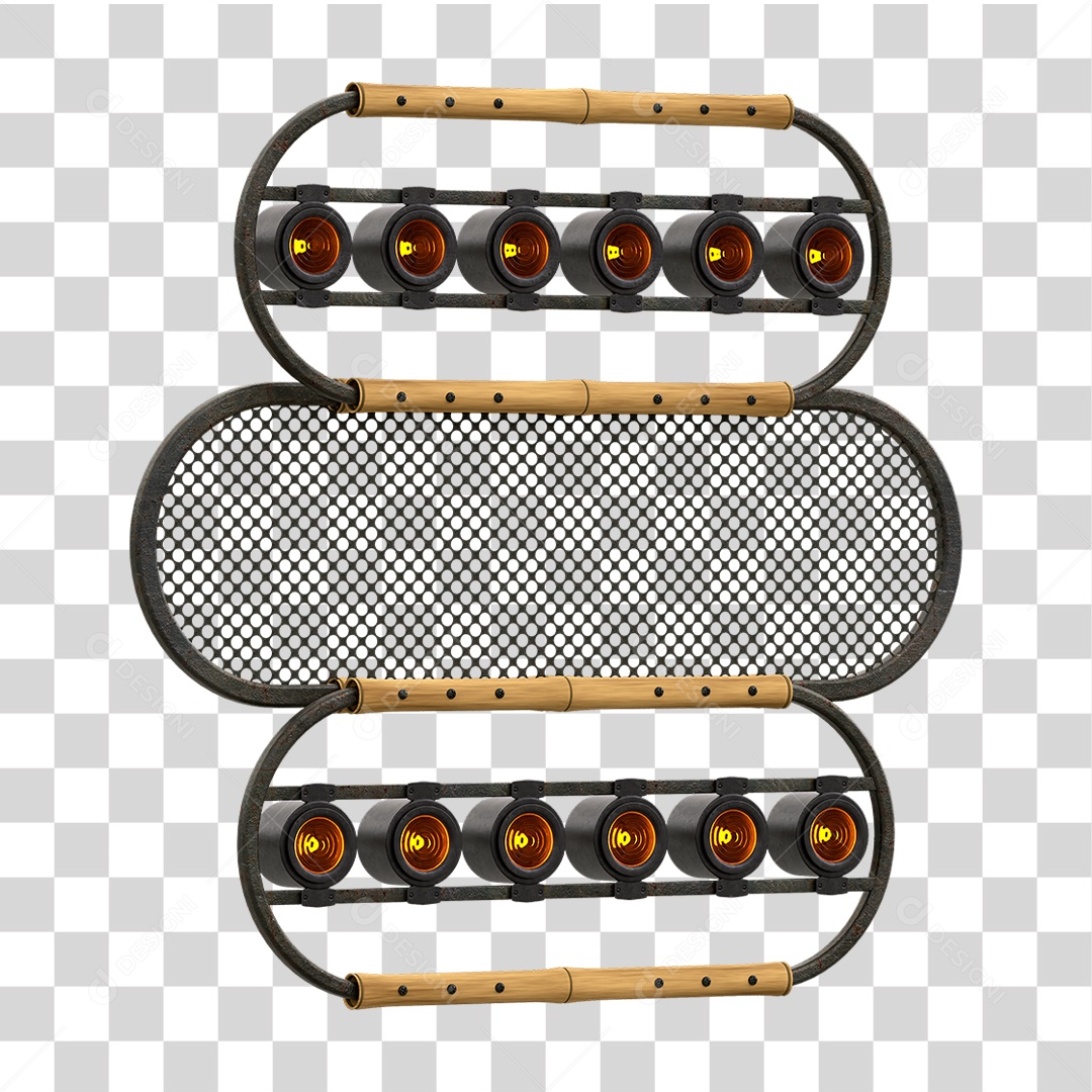 Painel de Bambu Lâmpadas PNG Transparente