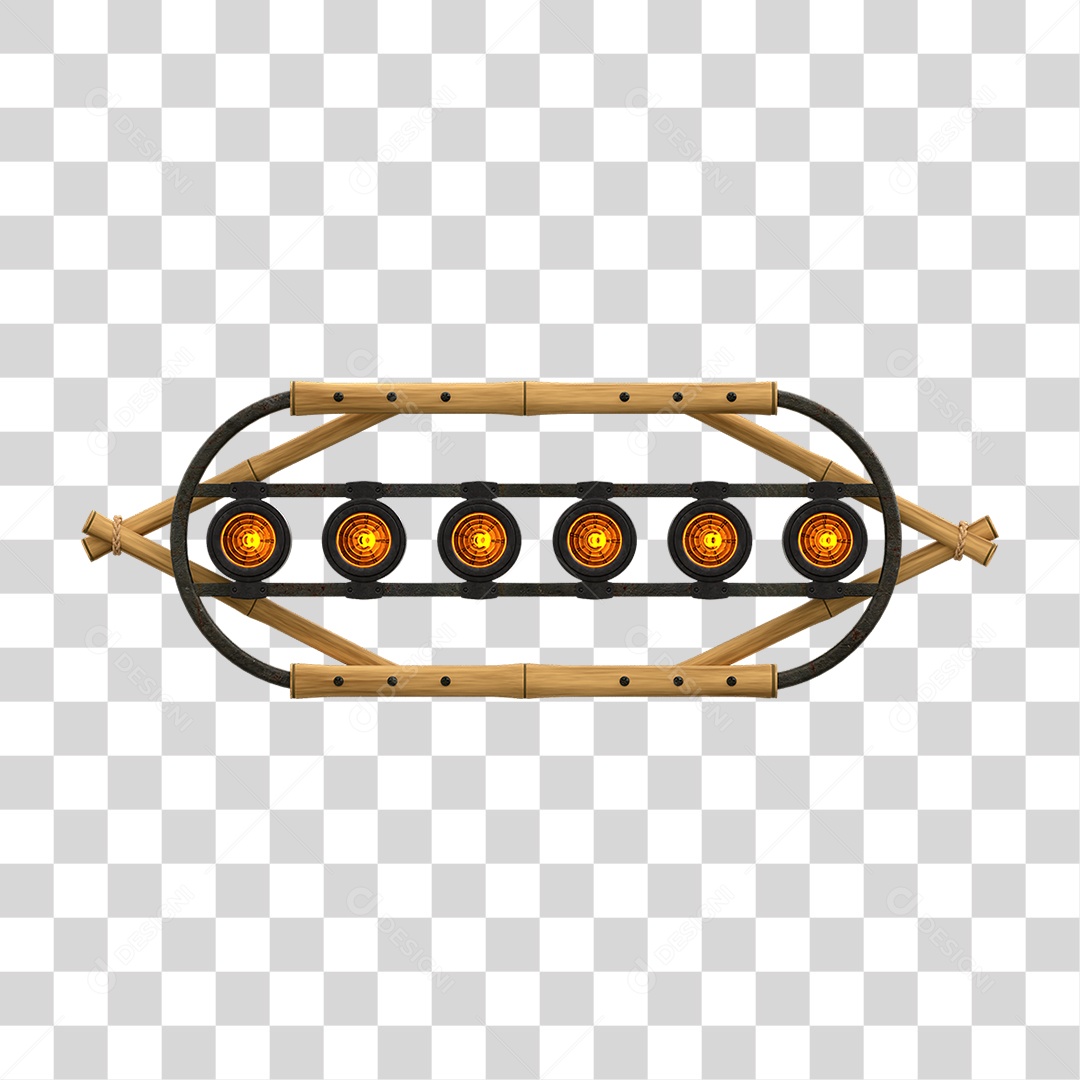 Painel de Bambu Lâmpadas PNG Transparente