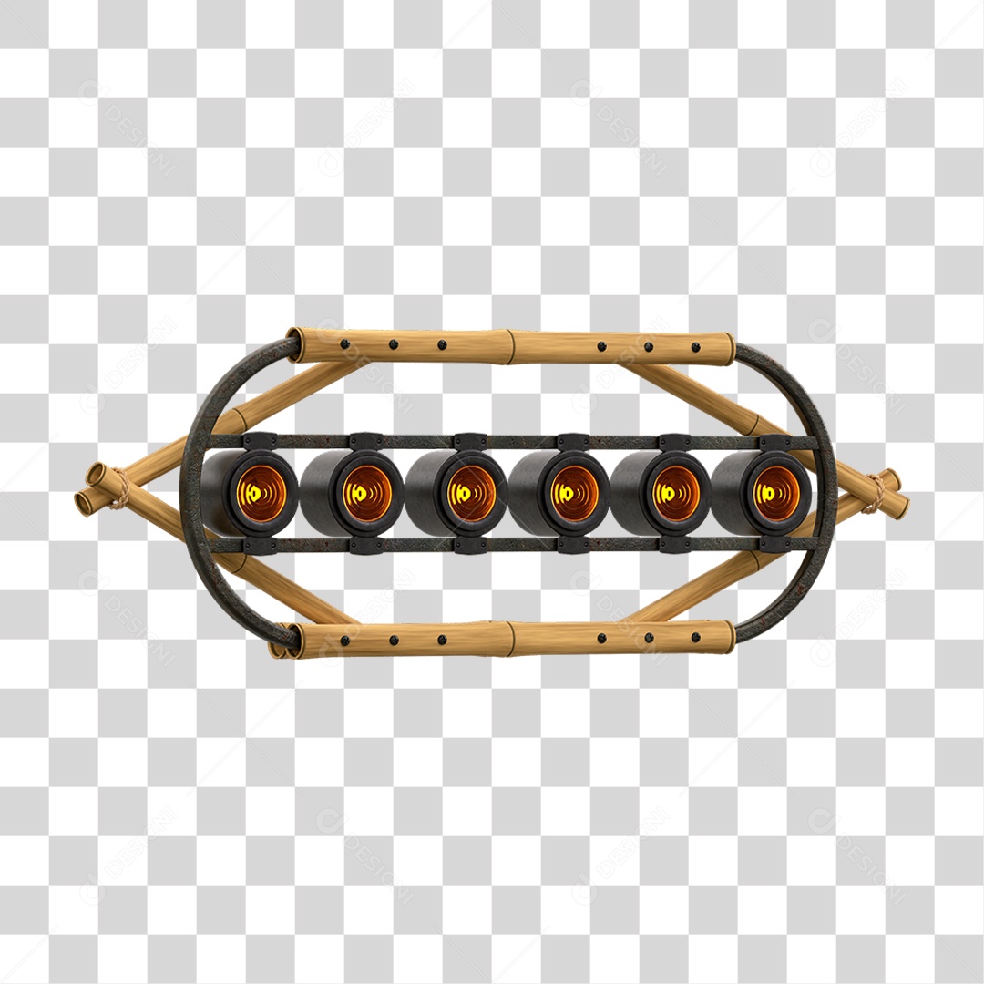 Painel de Bambu Lâmpadas PNG Transparente