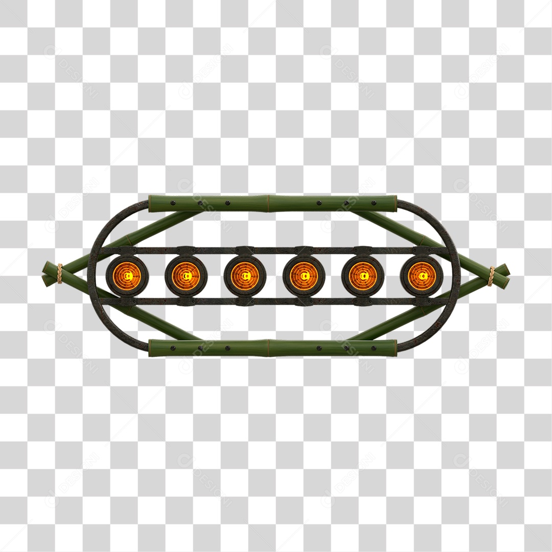 Painel de Bambu Lâmpadas PNG Transparente