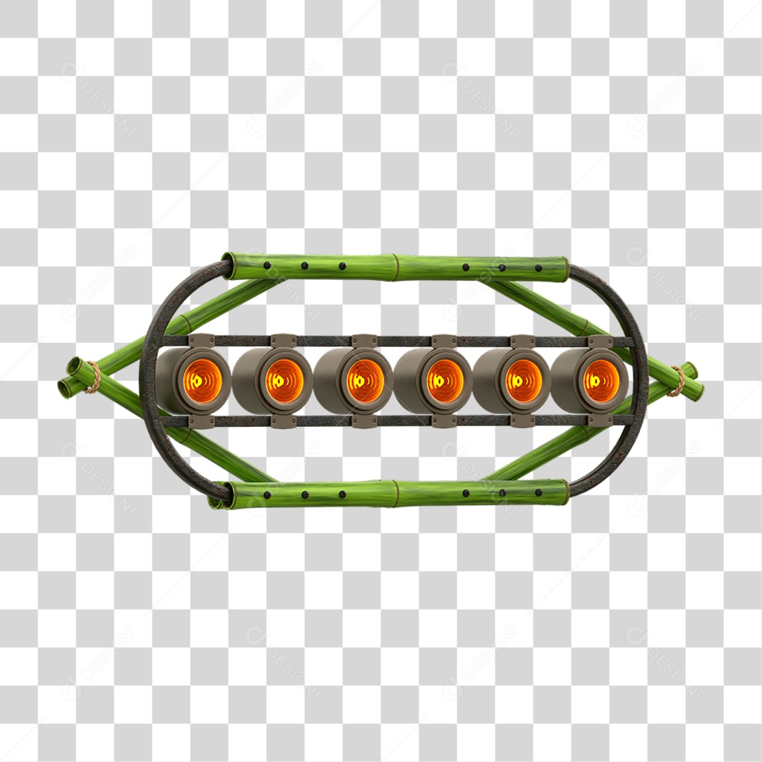 Painel de Bambu Lâmpadas PNG Transparente