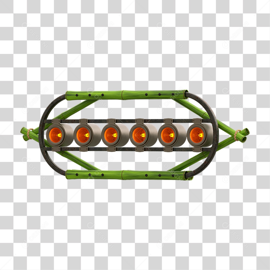 Painel de Bambu Lâmpadas PNG Transparente