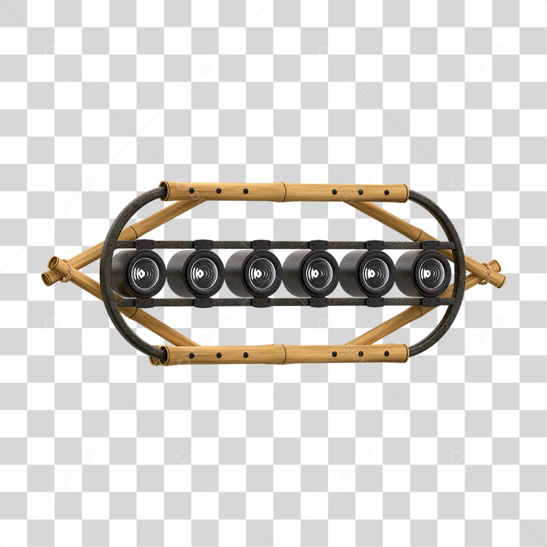 Painel de Bambu Lâmpadas PNG Transparente