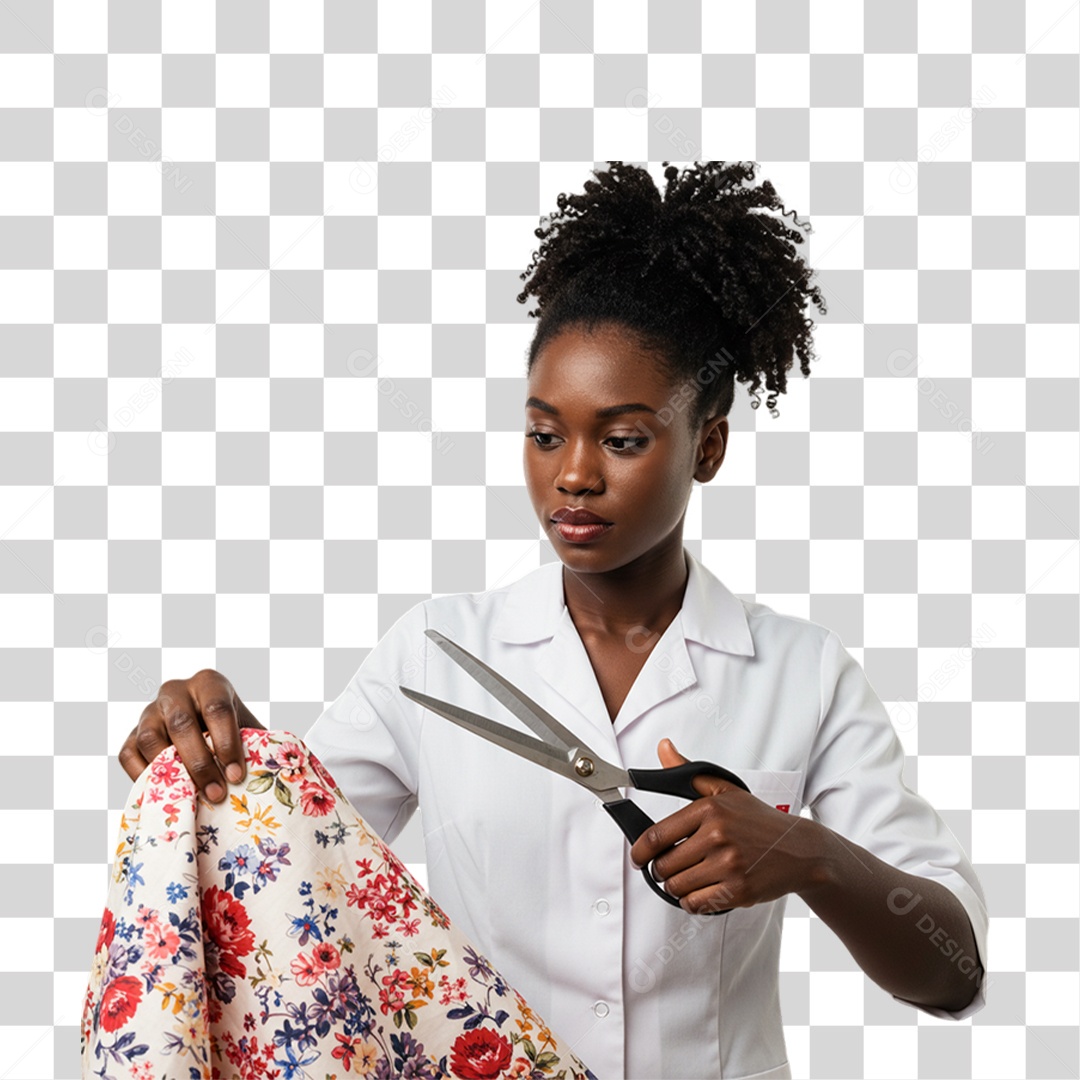 Mulher Costureira PNG Transparente