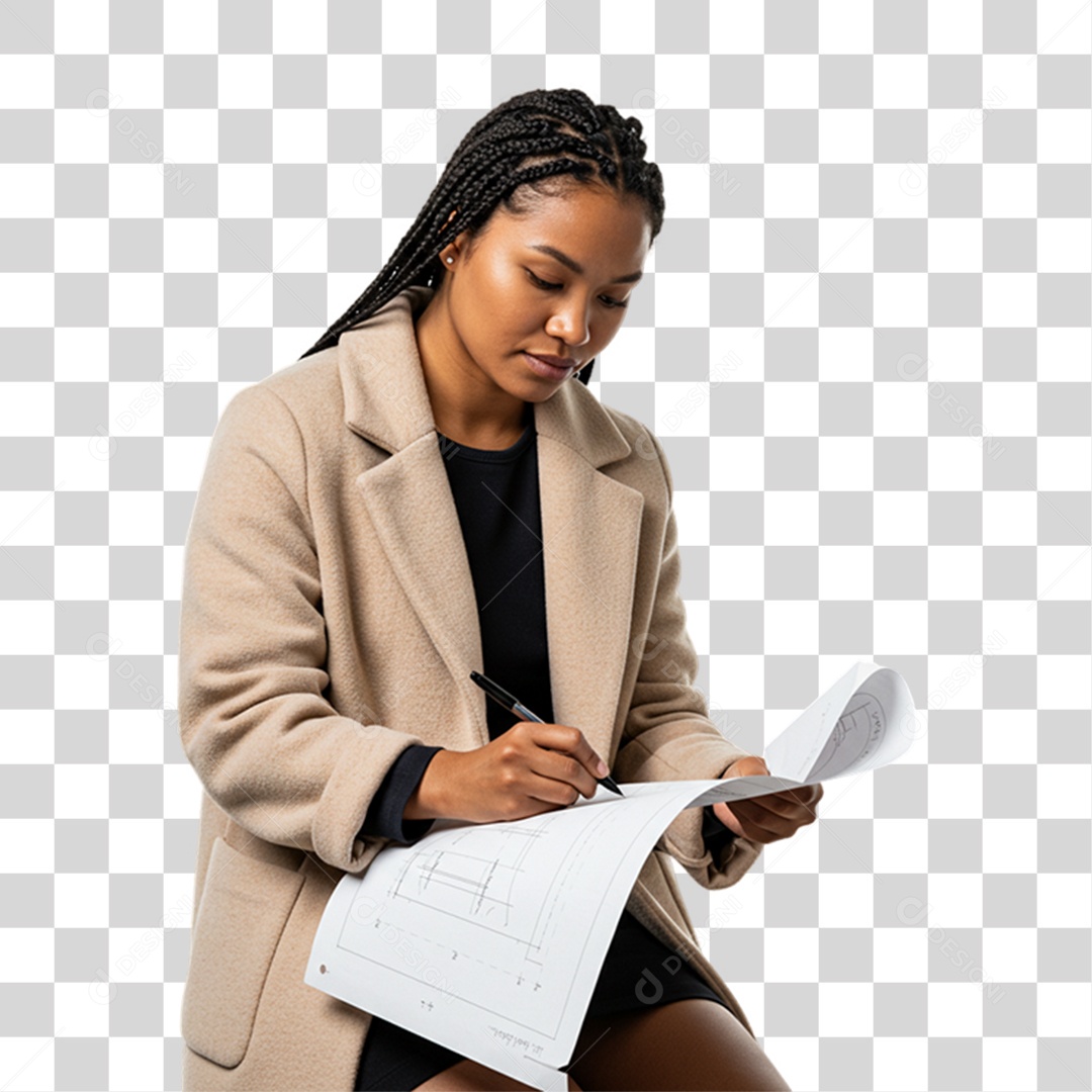 Mulher Costureira PNG Transparente