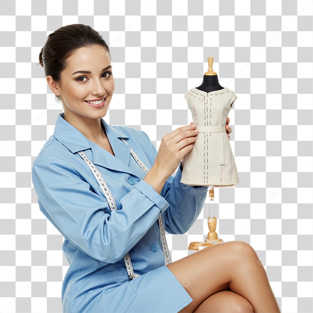 Mulher Costureira PNG Transparente