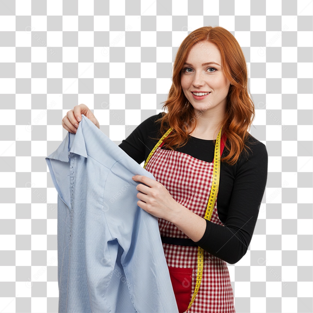 Mulher Costureira PNG Transparente