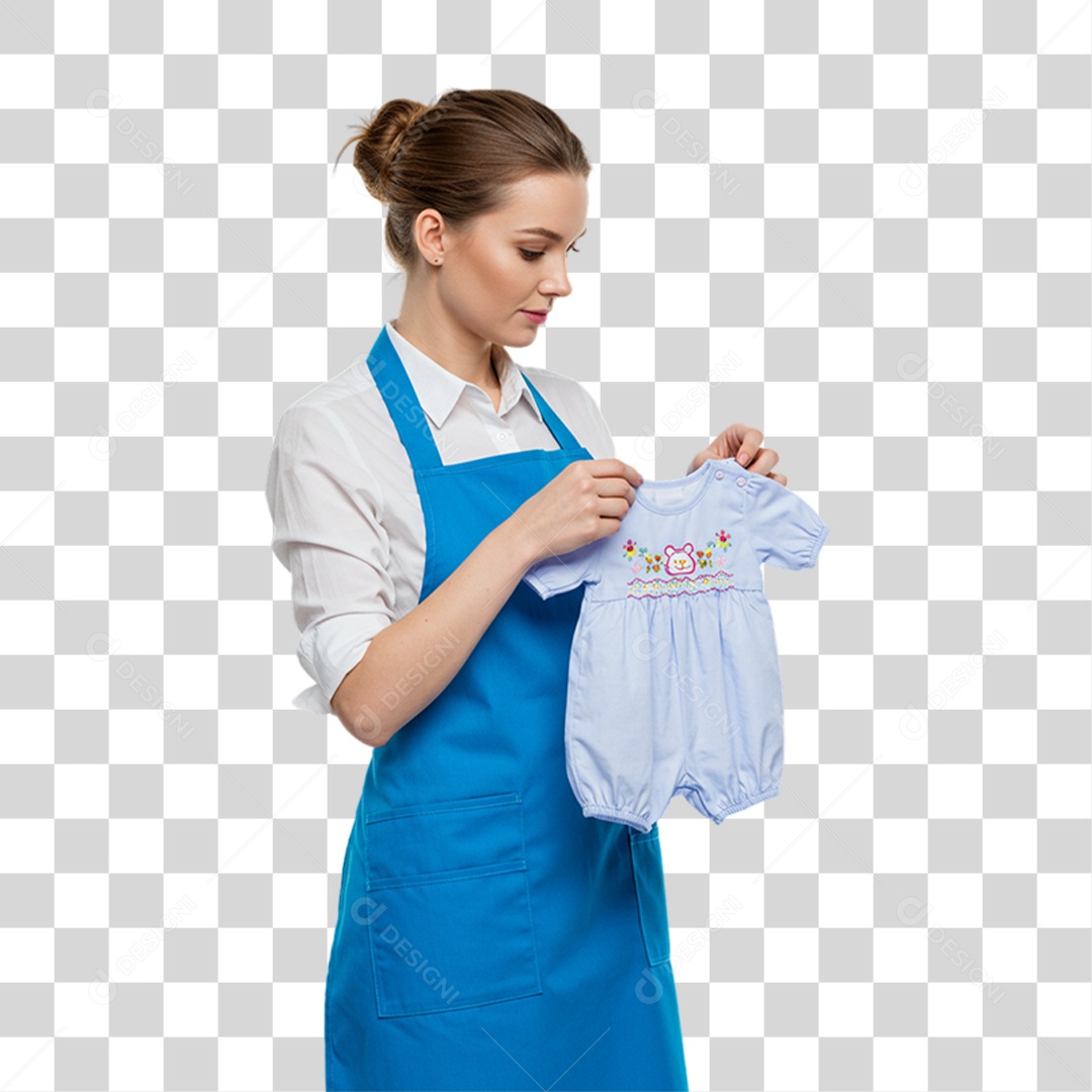 Mulher Costureira PNG Transparente