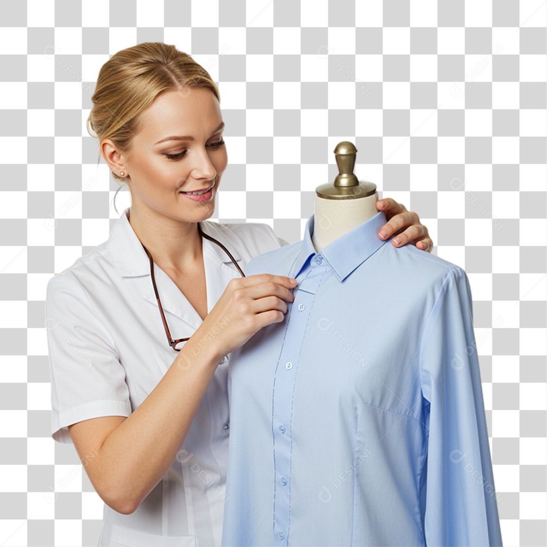 Mulher Costureira PNG Transparente