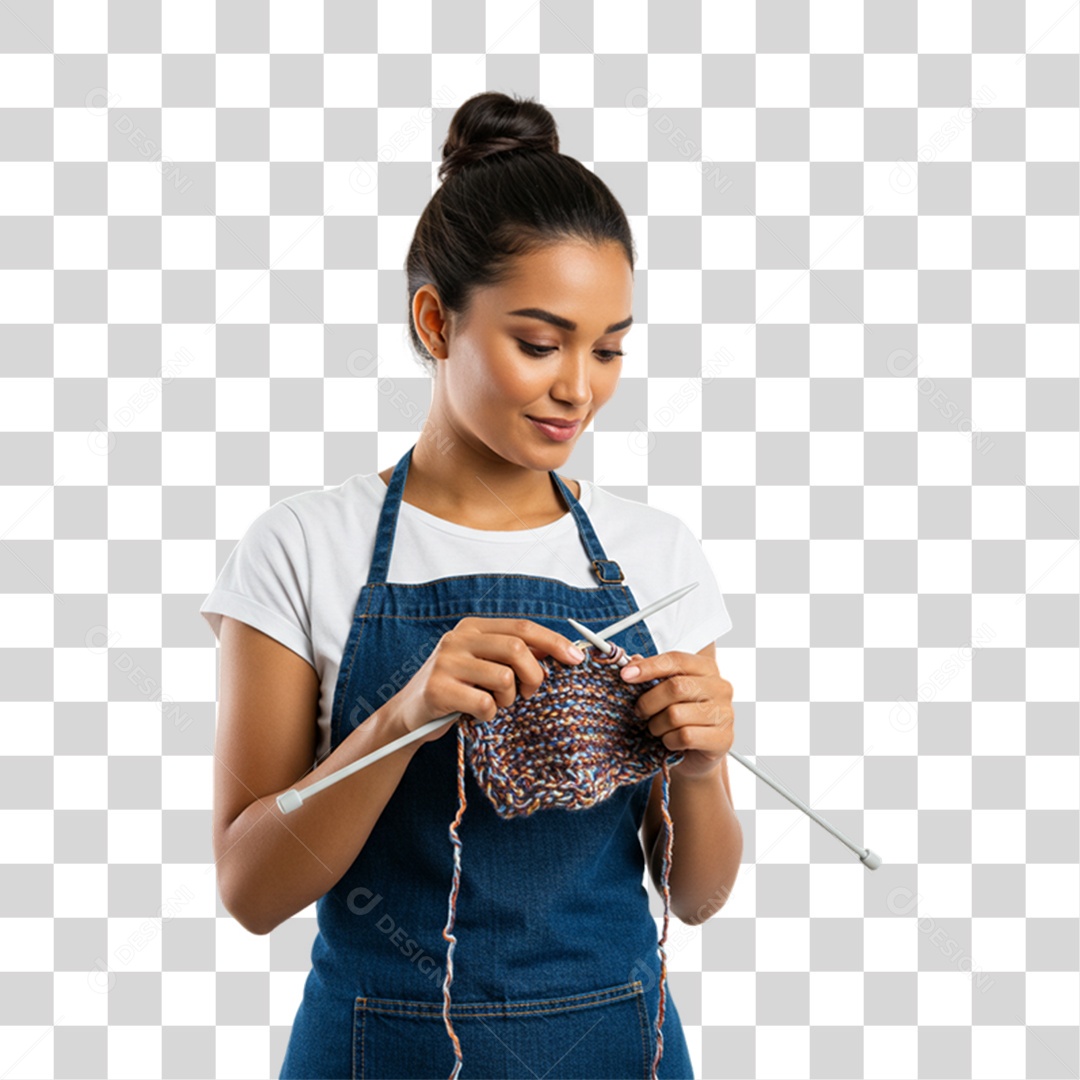 Mulher Costureira PNG Transparente