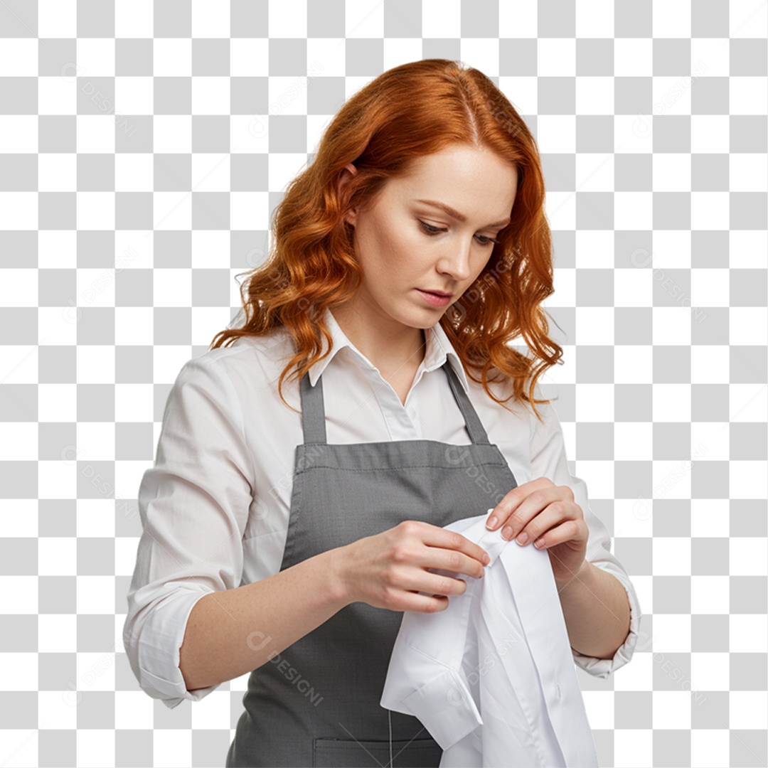 Mulher Costureira PNG Transparente