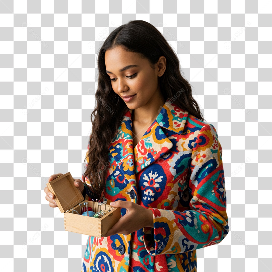 Mulher Costureira PNG Transparente