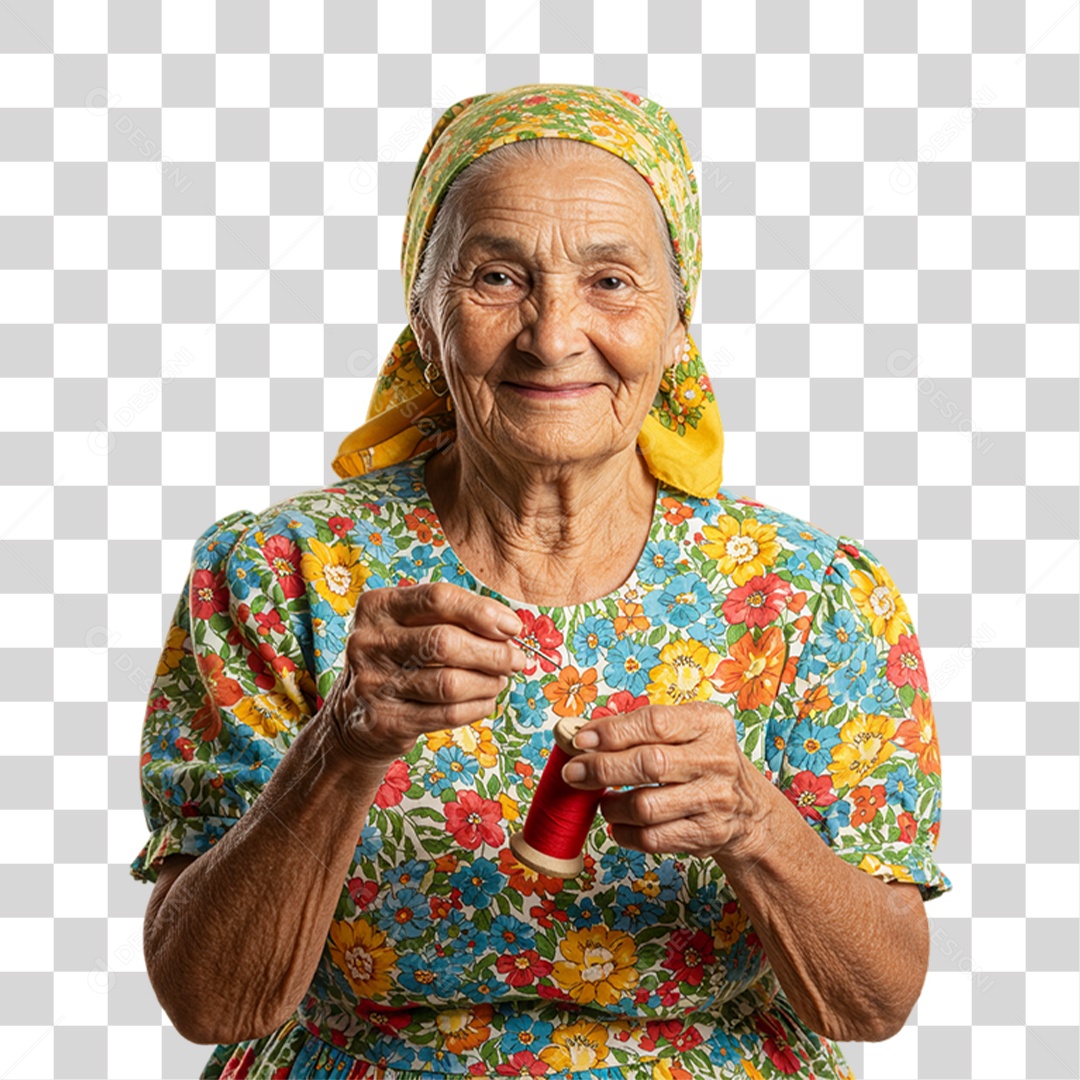 Mulher Costureira PNG Transparente