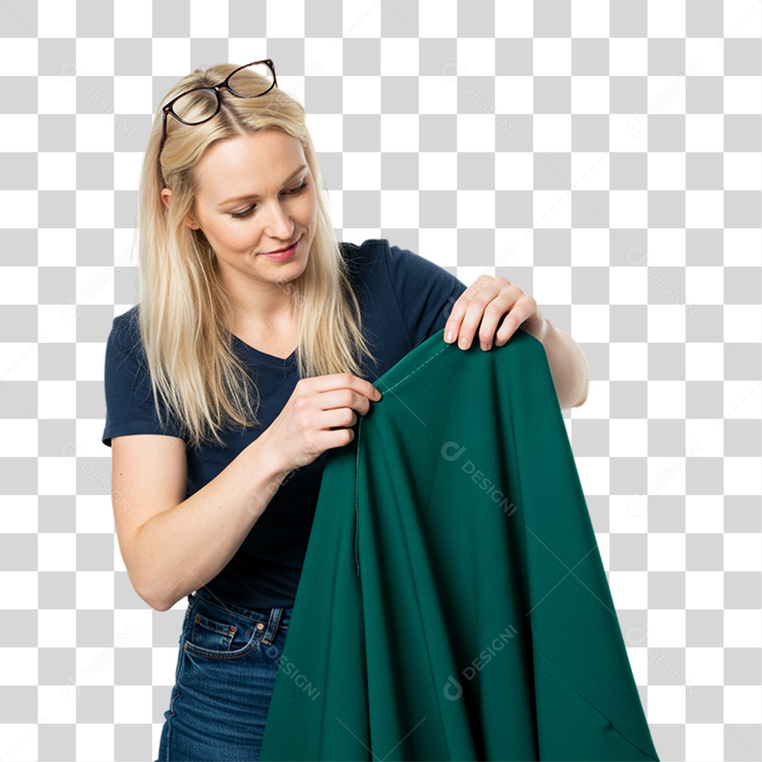 Mulher Costureira PNG Transparente