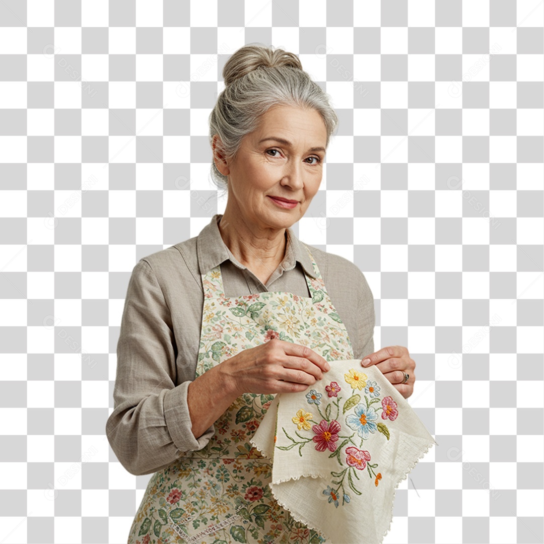 Mulher Costureira PNG Transparente