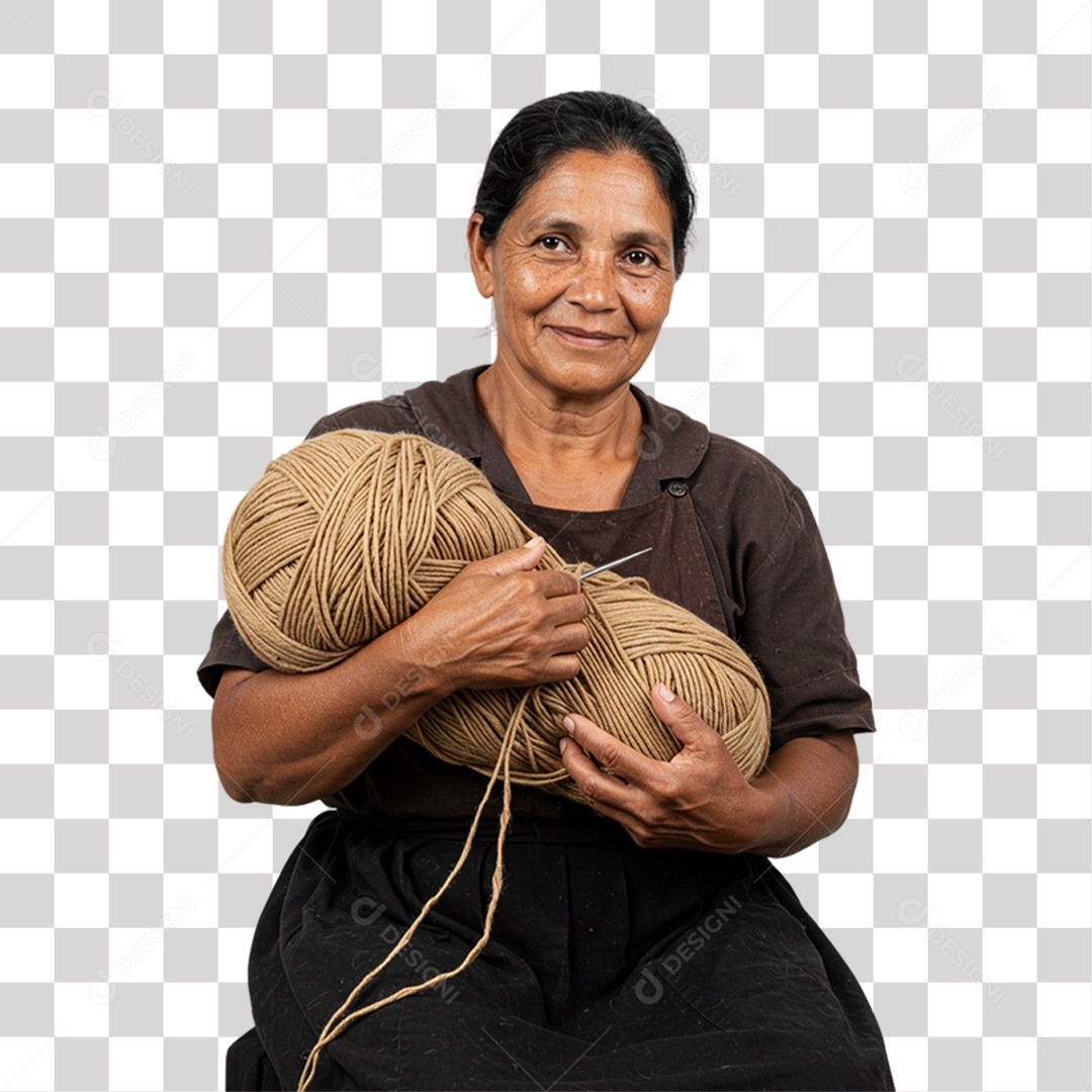 Mulher Costureira PNG Transparente