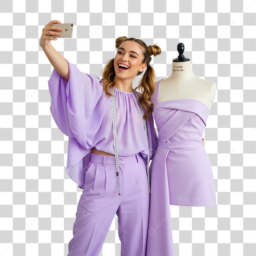 Mulher Costureira PNG Transparente