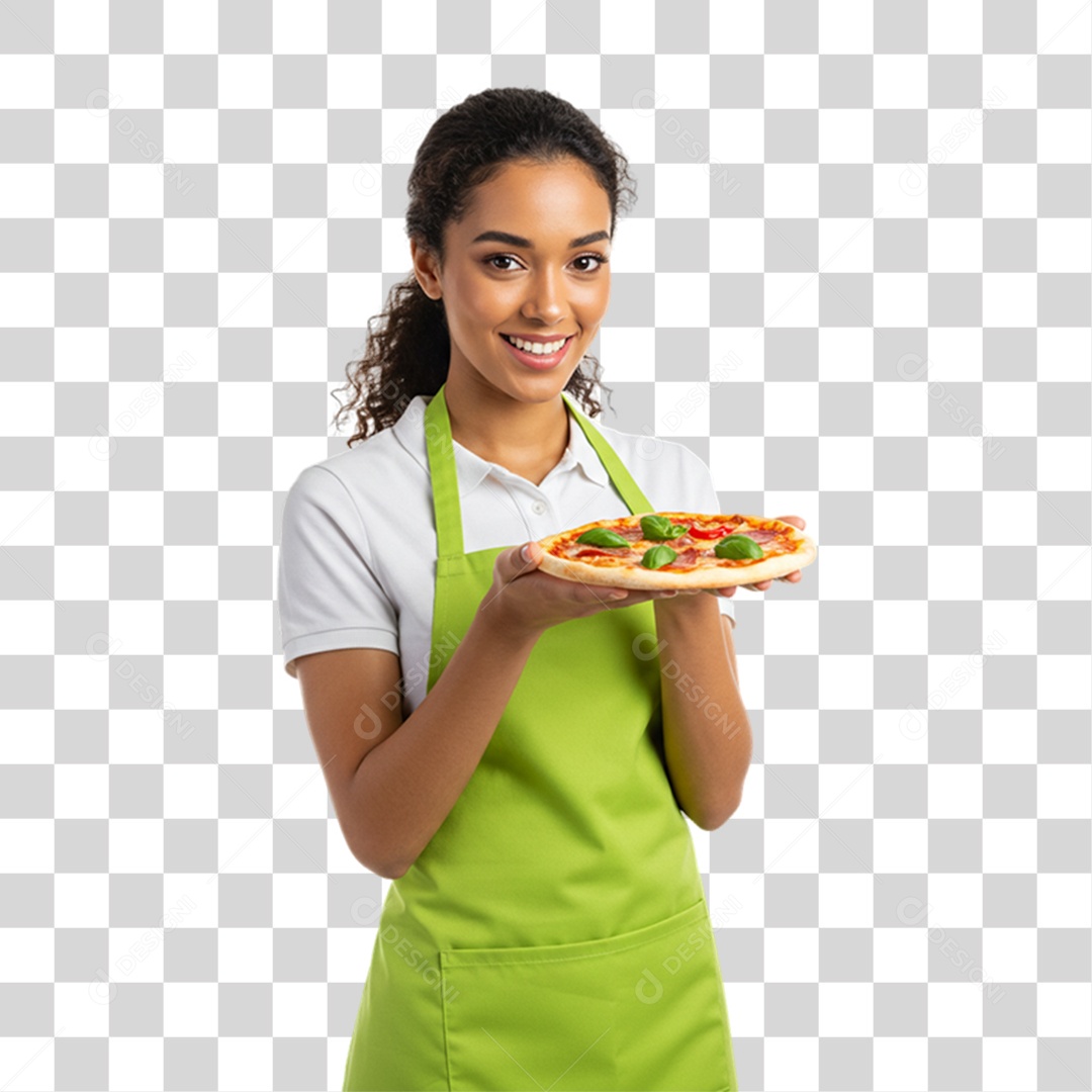 Pizzaiola Mulher Pizzas PNG Transparente