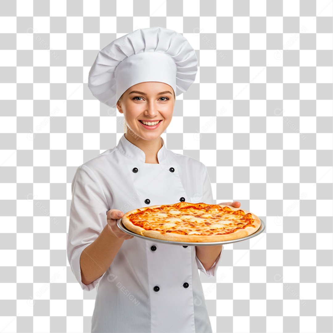 Pizzaiola Mulher Pizzas PNG Transparente