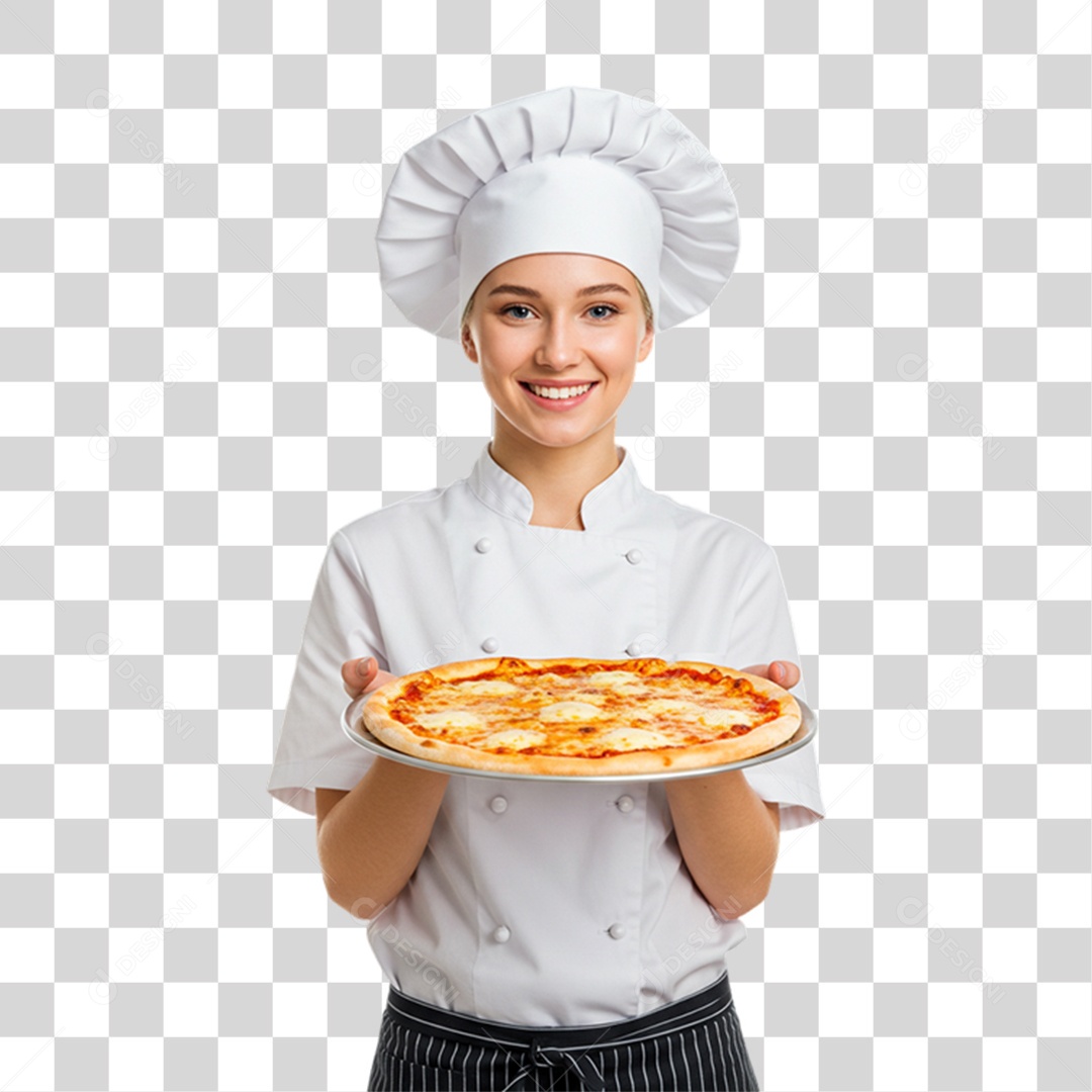 Pizzaiola Mulher Pizzas PNG Transparente