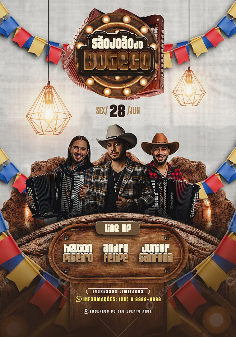 Feed Flyer São João Do Buteco Social Media PSD Editável