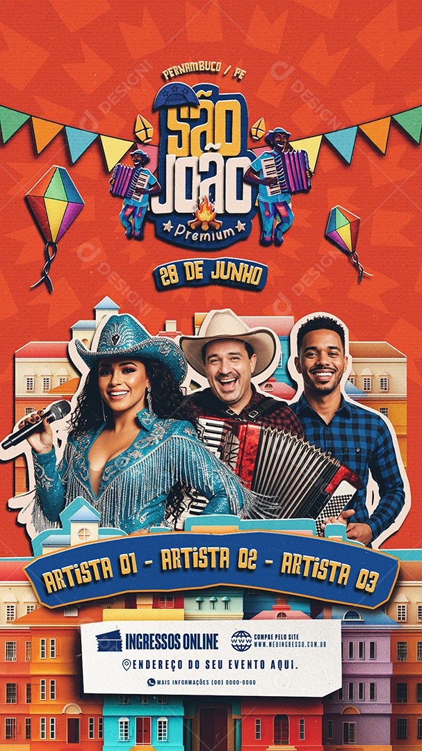 Story Flyer São João 29 de Junho Social Media PSD Editável