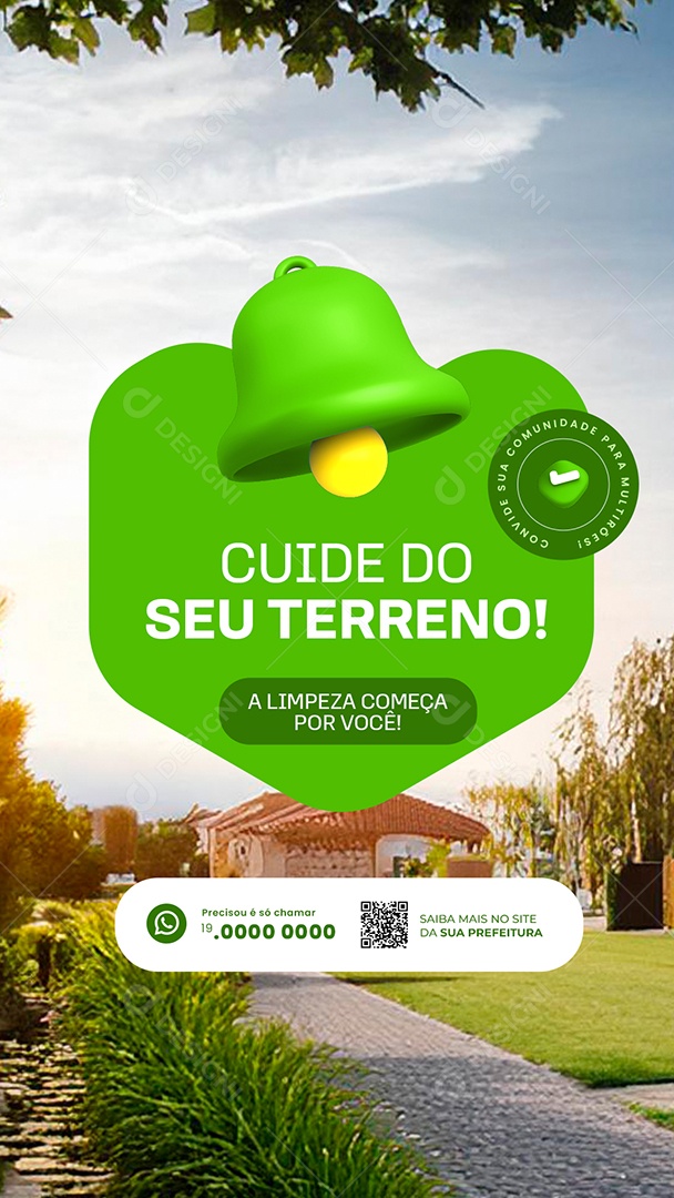 Story Social Media Terrenos Limpos Cuide do Seu Terreno PSD Editável