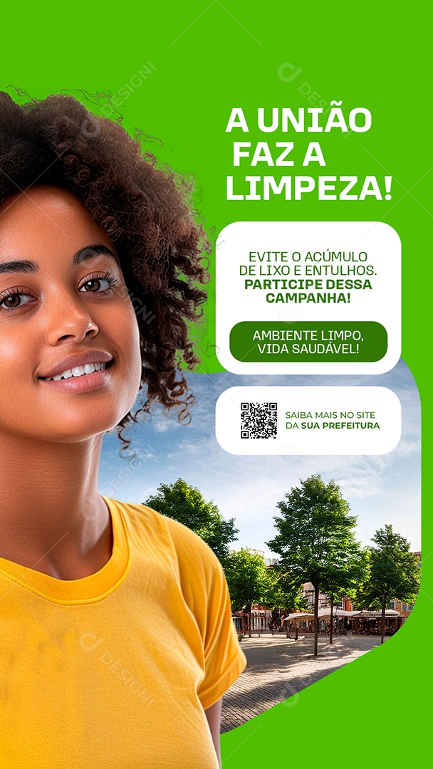 Story Terrenos Limpos A União Faz a Limpeza Social Media PSD Editável