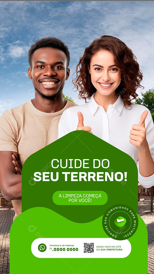 Story Terrenos Limpos Cuide do Seu Terreno Social Media PSD Editável
